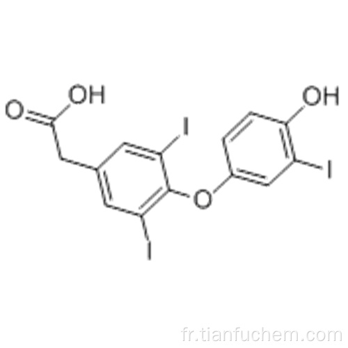 Acide benzèneacétique, 4- (4-hydroxy-3-iodophénoxy) -3,5-diiodo CAS 51-24-1